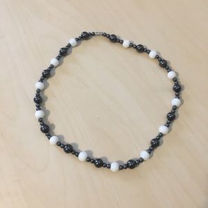 Black and White Bead Choker